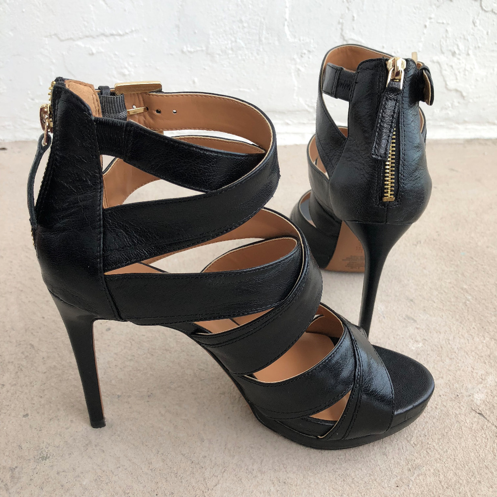 Nine West Women's Bonjorno Leather Heeled Sandal